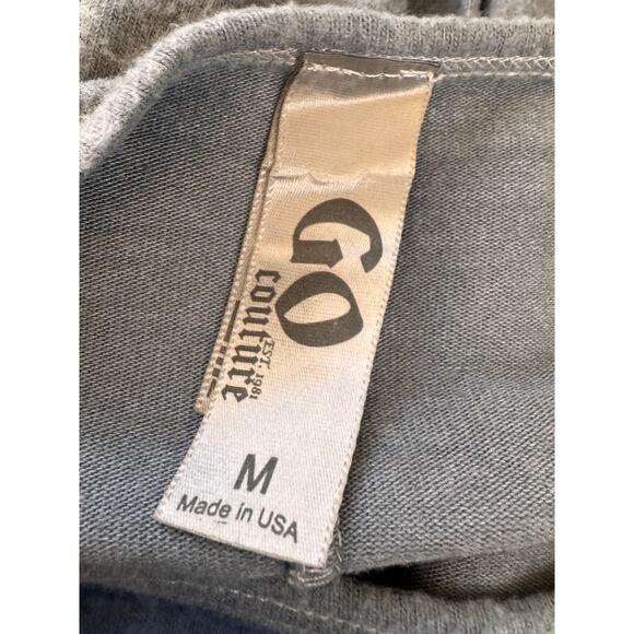 NEW GO COUTURE  Blue Perennial Asymmetric Dolman Sweater Size M FALL - Picture 6 of 7